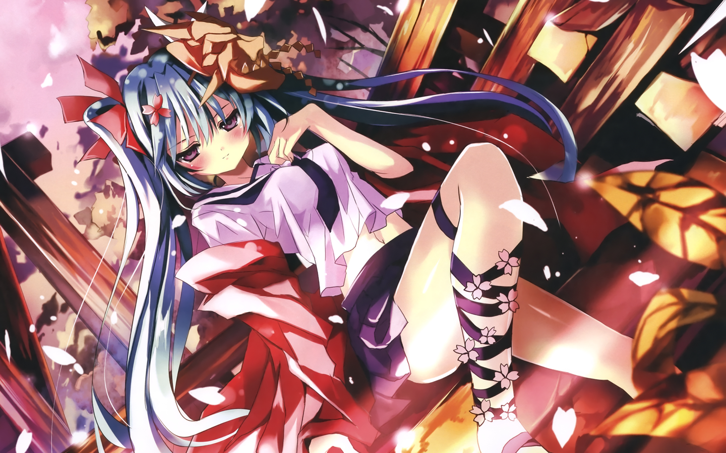 Konachan_com%20-%2097854%20blue_hair%20flowers%20long_hair%20mask%20ribbons%20seifuku.jpg